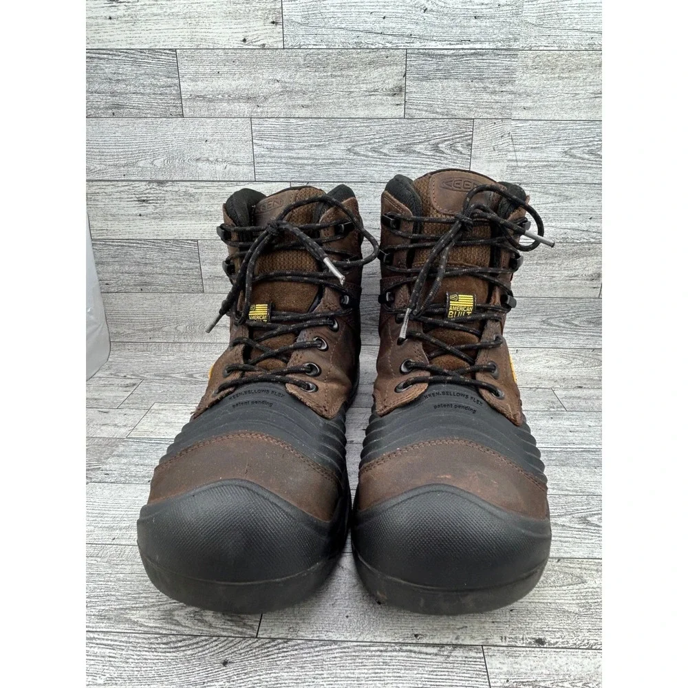 Keen Utility Troy 6 Men Carbon Fiber Toe Waterproof Work Boots Dark Earth 11.5D